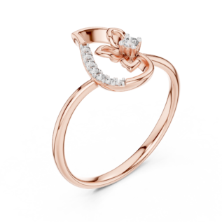 Petal Arc Diamond Ring