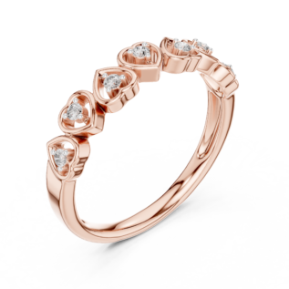 Endless Hearts Diamond Band Ring