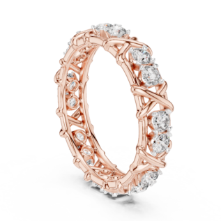 Cross Eternity Diamond Band Ring
