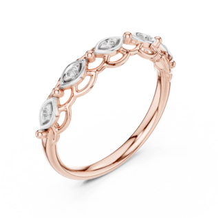 Interwoven Link Diamond Band Ring
