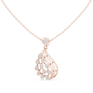 Dewdrop Lattice Diamond Pendant