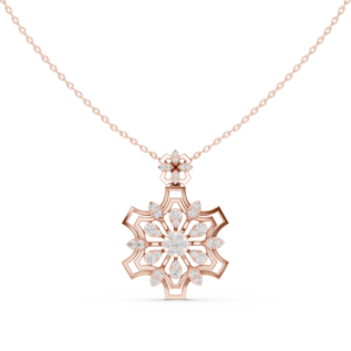 Snowflake Mandala Diamond Pendant