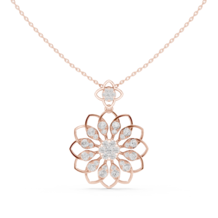 Bloom Lotus Diamond Pendant