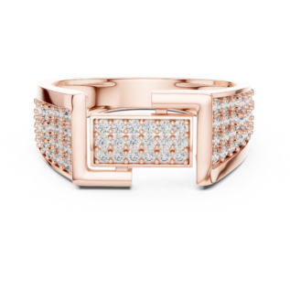Wide Cluster Diamond Pavé Statement Band Ring